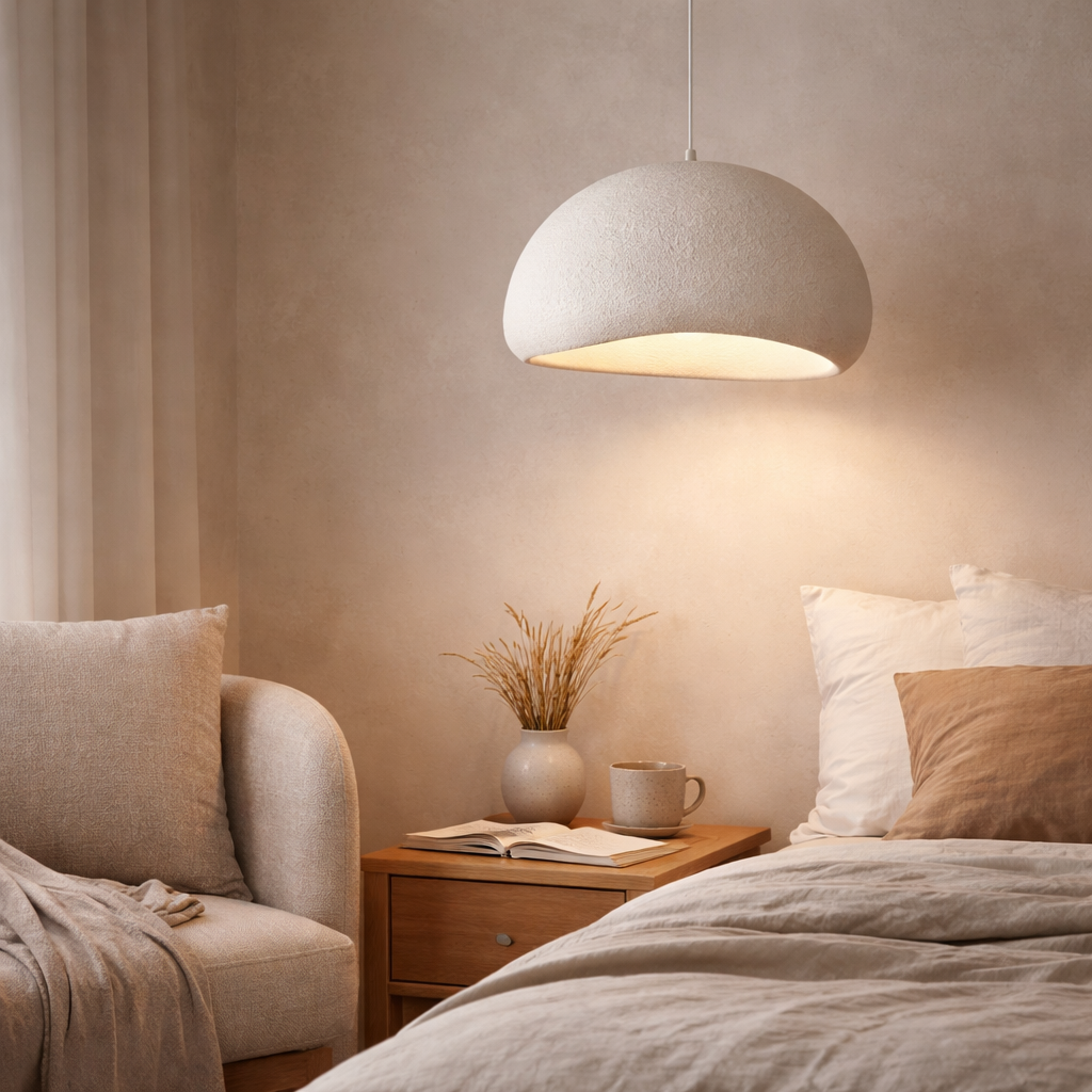 Wabi Sabi Pendant Light | Minimalist Hanging Lamp | Soft Kitchen Dining Lighting