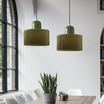 Bauhaus Glass Pendant Light | Modern Hanging Lamp | Kitchen Island Dining Lighting