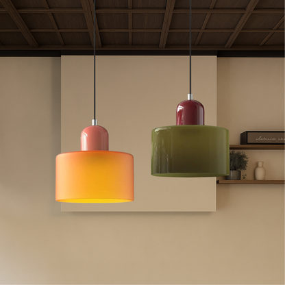 Bauhaus Glass Pendant Light | Modern Hanging Lamp | Kitchen Island Dining Lighting