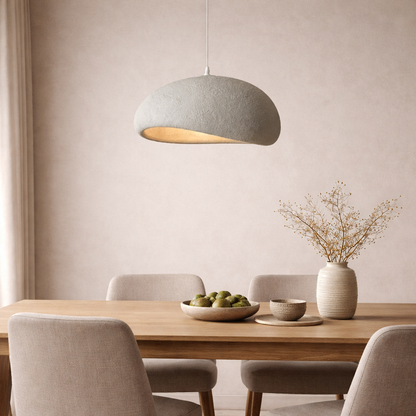 Wabi Sabi Pendant Light | Minimalist Hanging Lamp | Soft Kitchen Dining Lighting