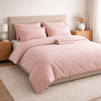 1000 Thread Count Cotton Duvet Cover Set | Soft Breathable Bedding | Hotel Style