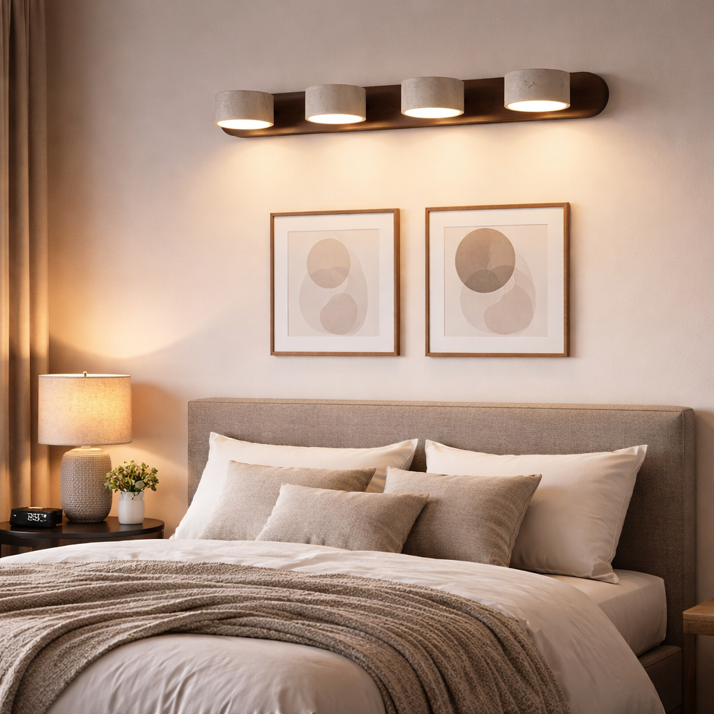 Travertine Duo Wall Light | Modern Bathroom Vanity Lighting | Natural Stone Wall Fixture