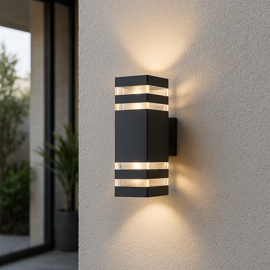 Contemporary 2-Way Outdoor Wall Light | Modern Exterior Sconce 0