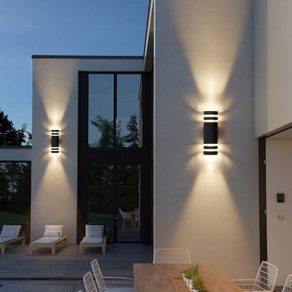 Contemporary 2-Way Outdoor Wall Light | Modern Exterior Sconce 1