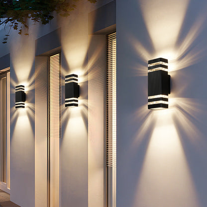 Contemporary 2-Way Outdoor Wall Light | Modern Exterior Sconce 2