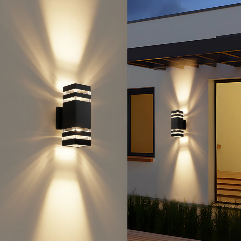 Contemporary 2-Way Outdoor Wall Light | Modern Exterior Sconce 3