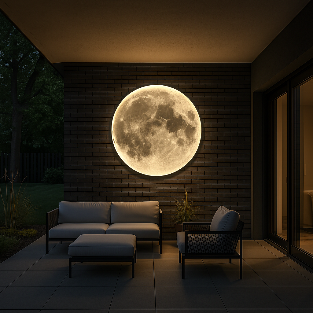 Moon Wall Lamp | Outdoor Wall Sconce with LED Light 1
