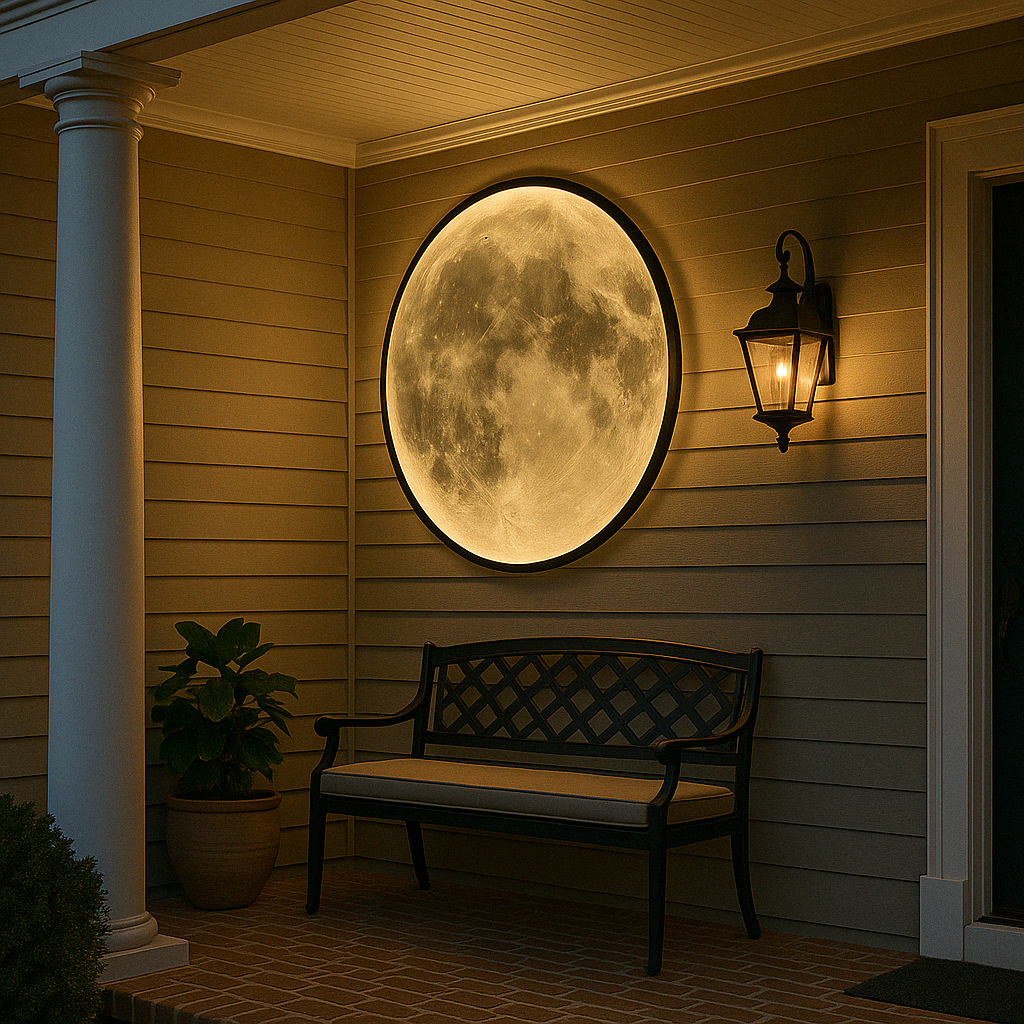 Moon Wall Lamp | Outdoor Wall Sconce with LED Light 3