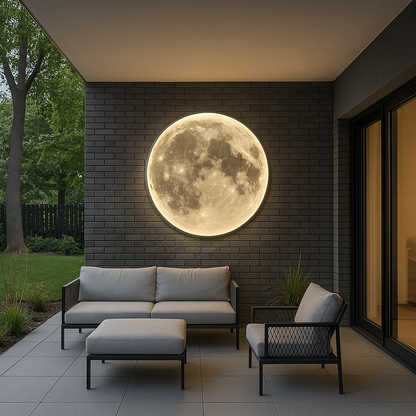 Moon Wall Lamp | Outdoor Wall Sconce with LED Light 5