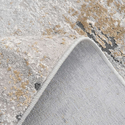 Moonshine | Abstract Living Room Rug with Gold Accents 7