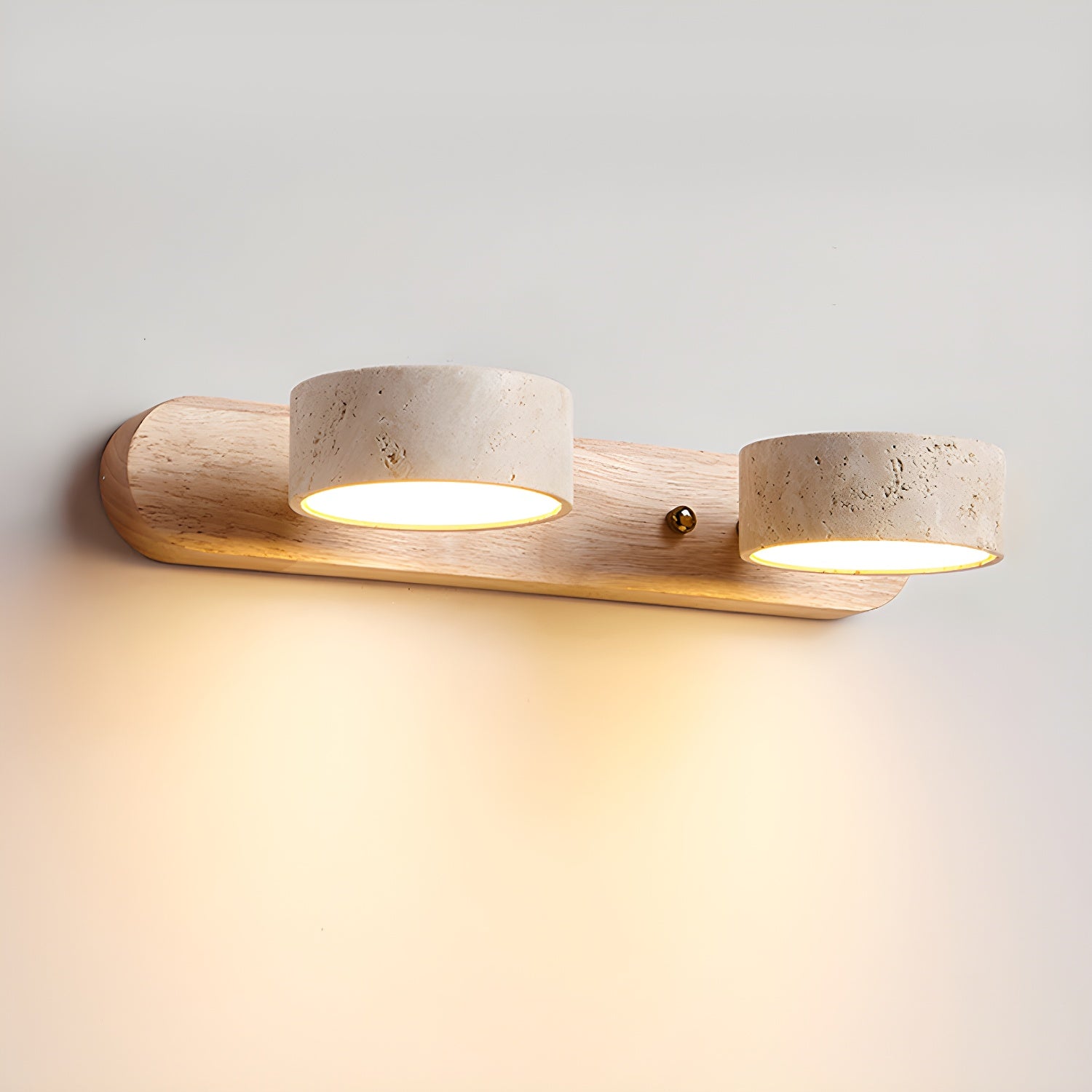 Travertine Duo Wall Light | Modern Bathroom Wall Sconce 13