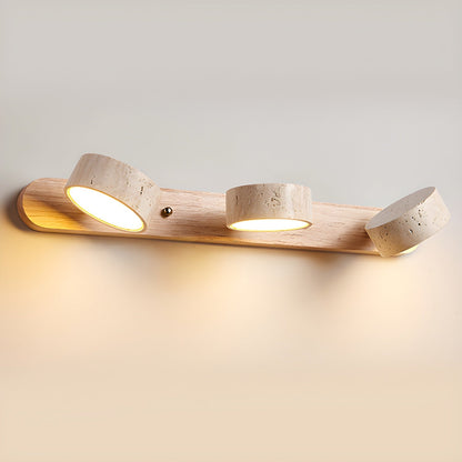 Travertine Duo Wall Light | Modern Bathroom Wall Sconce 7